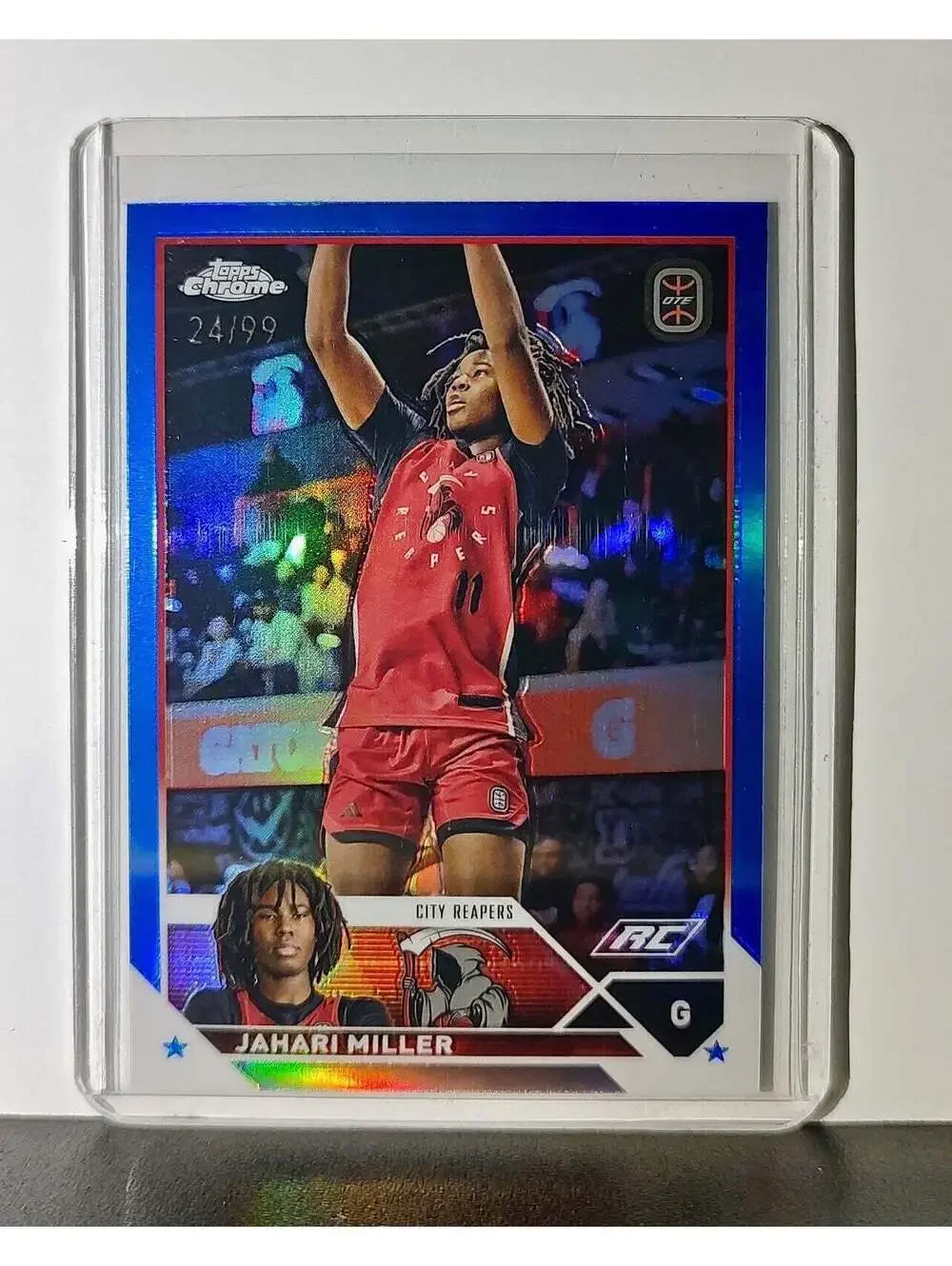 Jahari Miller 2023-24 Topps Chrome Overtime Elite #37 24/99 Blue Refractor